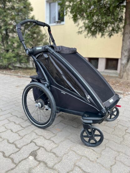 Cyklovozík Thule Chariot Sport 1 Black + bike set + kočíkový set + bežecký set (Používaný)